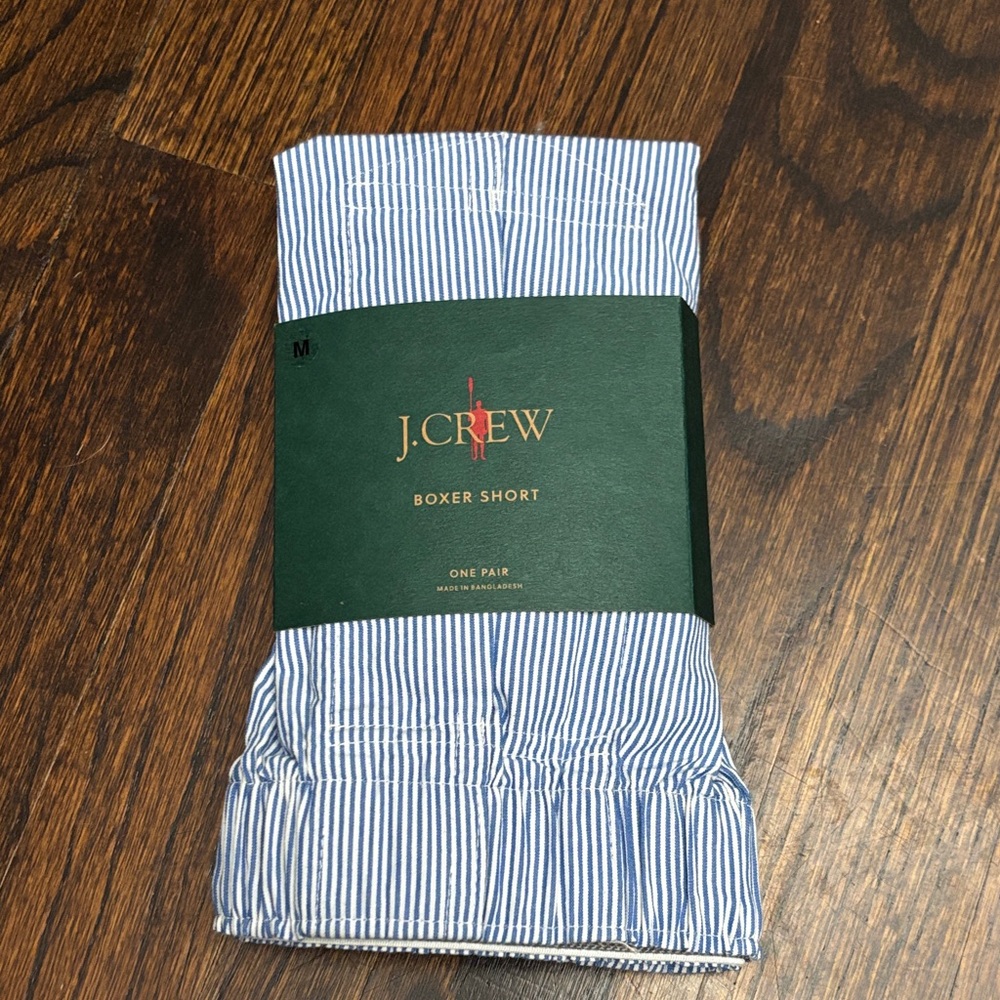 J.Crew Blue and White Striped Boxers